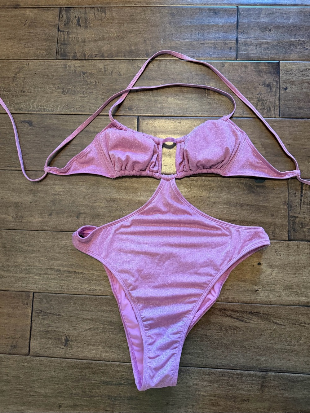 wild fable Pink Cutout One-Piece Swimsuit